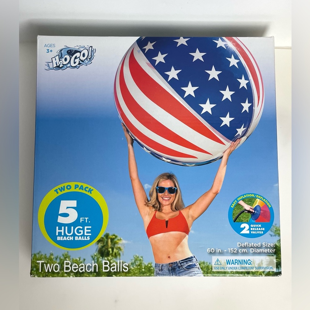 H2OGO! 5ft Huge Beach Balls - Two Pack